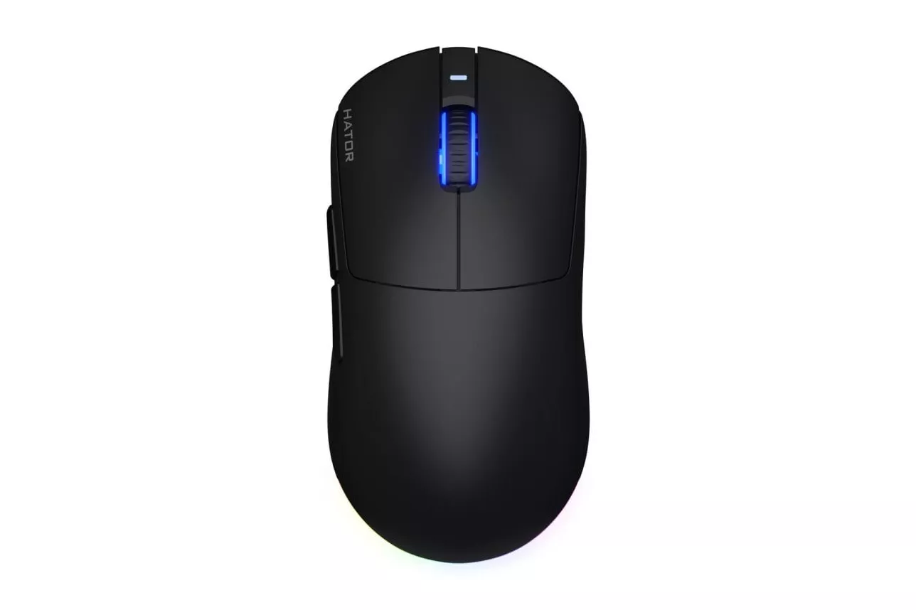 Rat&oacute;n HATOR Quasar 3 Wireless 2.4 GHz/Bluetooth/USB 12000 DPI Negro RGB