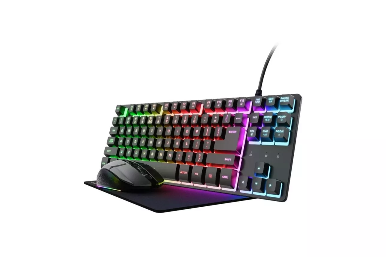 Teclado Trust GXT 794 3-in-1 gaming al&aacute;mbrico LED RGB QWERTY espa&ntilde;ol