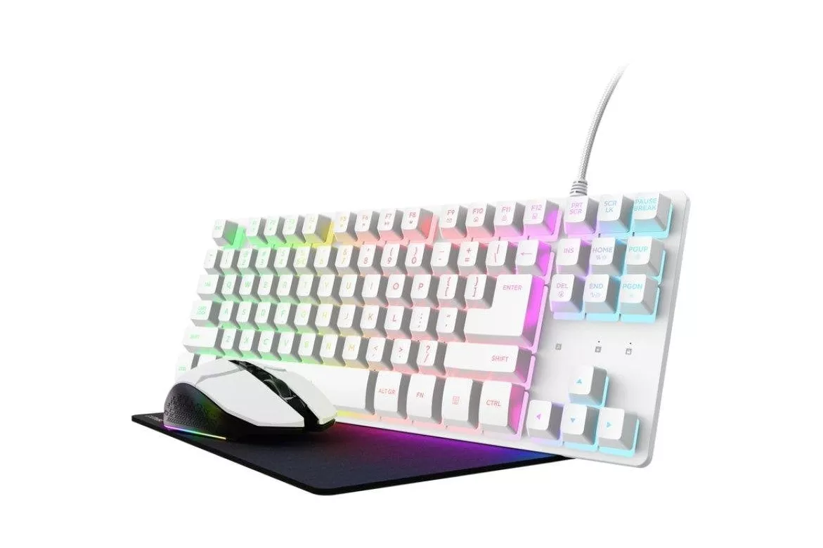 Teclado Trust GXT 794W compacto con rat&oacute;n inal&aacute;mbrico y alfombrilla gaming