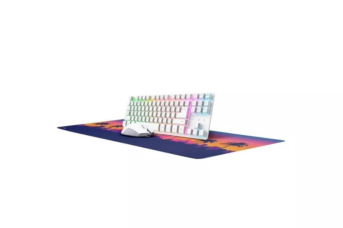 Teclado Trust GXT 882 TKL inal&aacute;mbrico RGB con rat&oacute;n y alfombrilla XXL