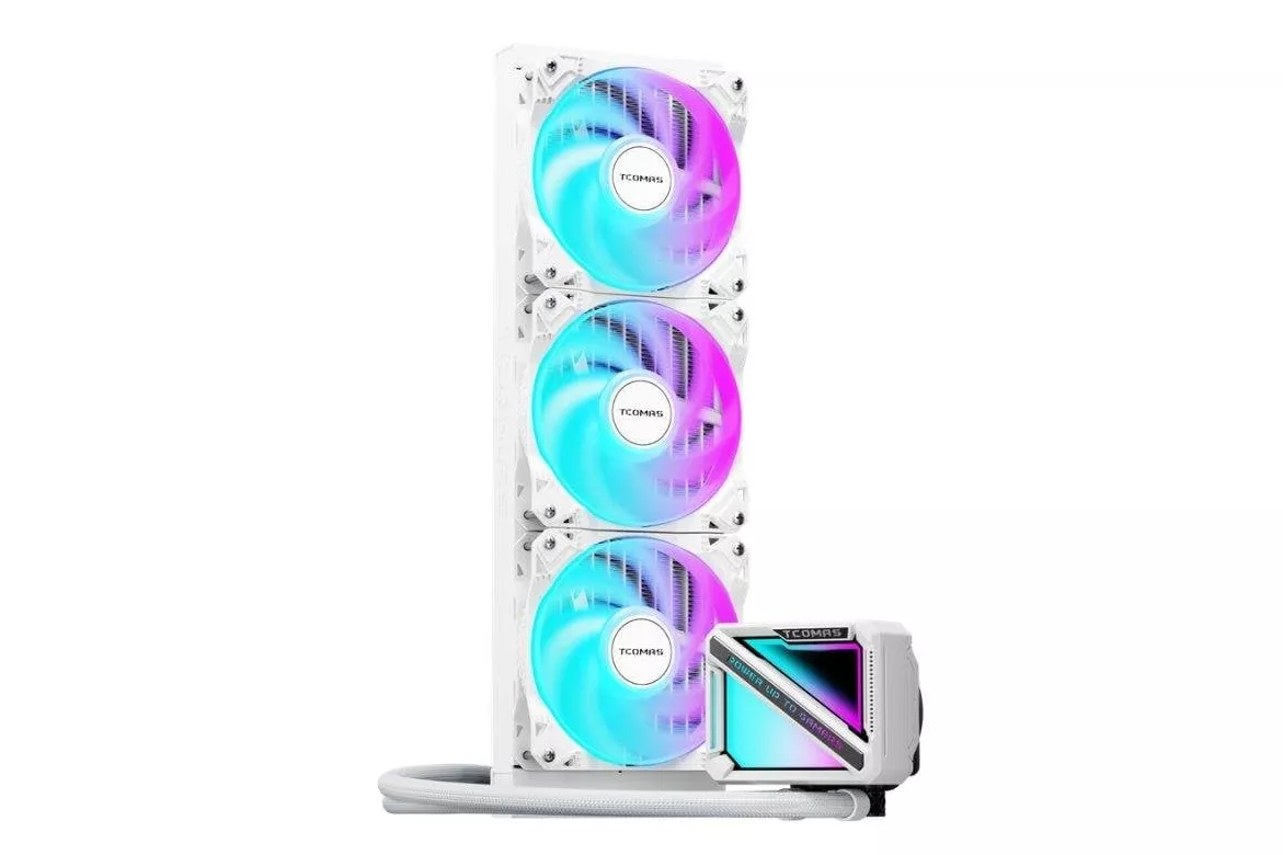 Refrigeraci&oacute;n L&iacute;quida TCOMAS LE200 360 mm 3 Ventiladores ARGB con pantalla Blanco