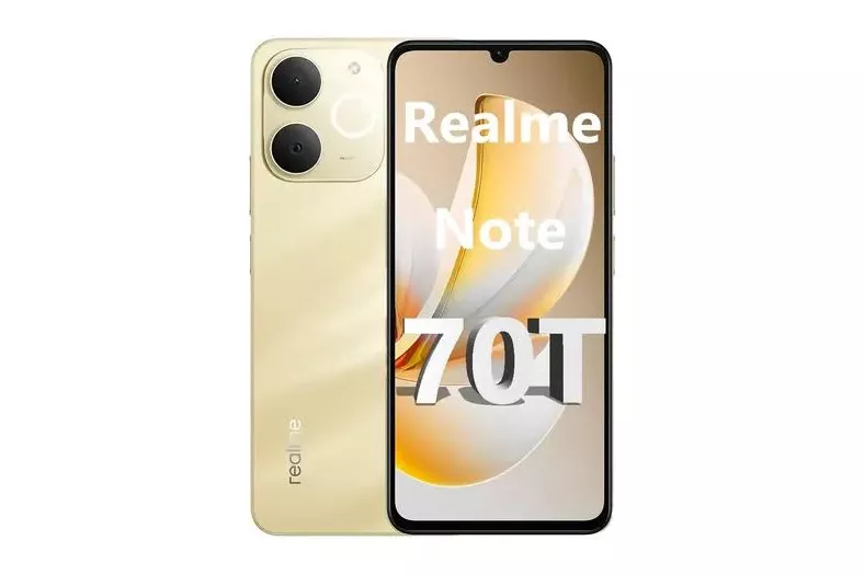 Smartphone/M&oacute;vil Realme Note 70T 6.7" 4GB 256GB 4G Dorado