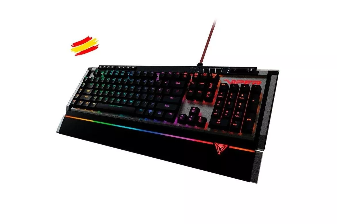 Teclado Patriot Viper V770 Gaming Mec&aacute;nico 100% RGB Kailh Red Negro