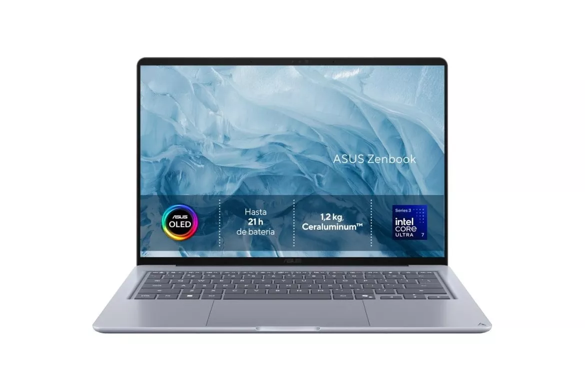Port&aacute;til Asus Zenbook 14 OLED UX3480AA-U1004 14" Intel Core Ultra 7 355 16GB 512GB SSD Intel Graphics Sin Sistema Operativo
