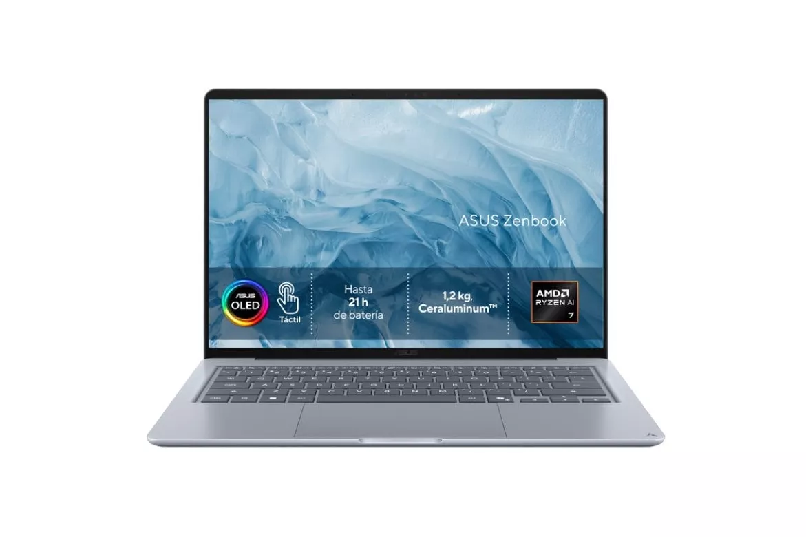 Port&aacute;til Asus Zenbook 14 OLED UX3480KA-U2217 14" AMD Ryzen AI 7 345 16GB 512GB SSD Radeon 840M Sin sistema operativo