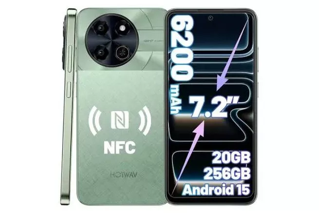 Hotwav Note 18 GT 8GB 256GB Forest Green (4G) - Smartphone 7.2"