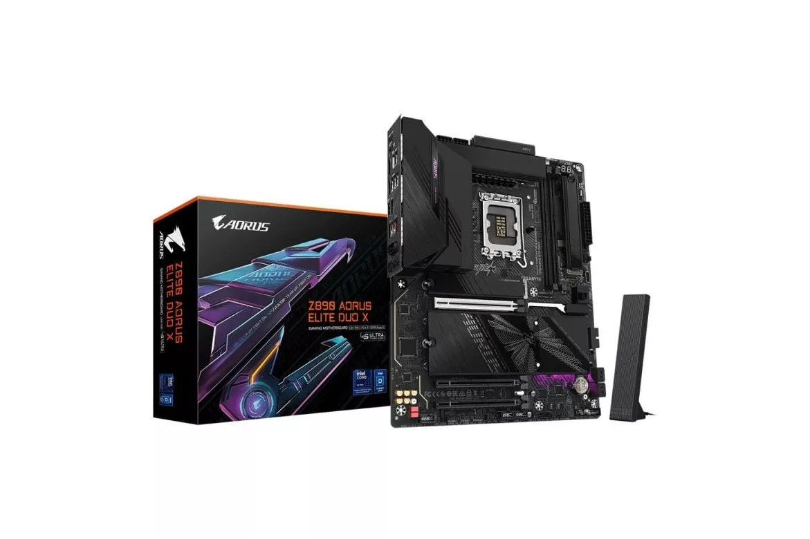 Placa Base Gigabyte Z890 AORUS ELITE DUO X Intel Z890 LGA 1851 DDR5 ATX WiFi 7 5GbE RGB