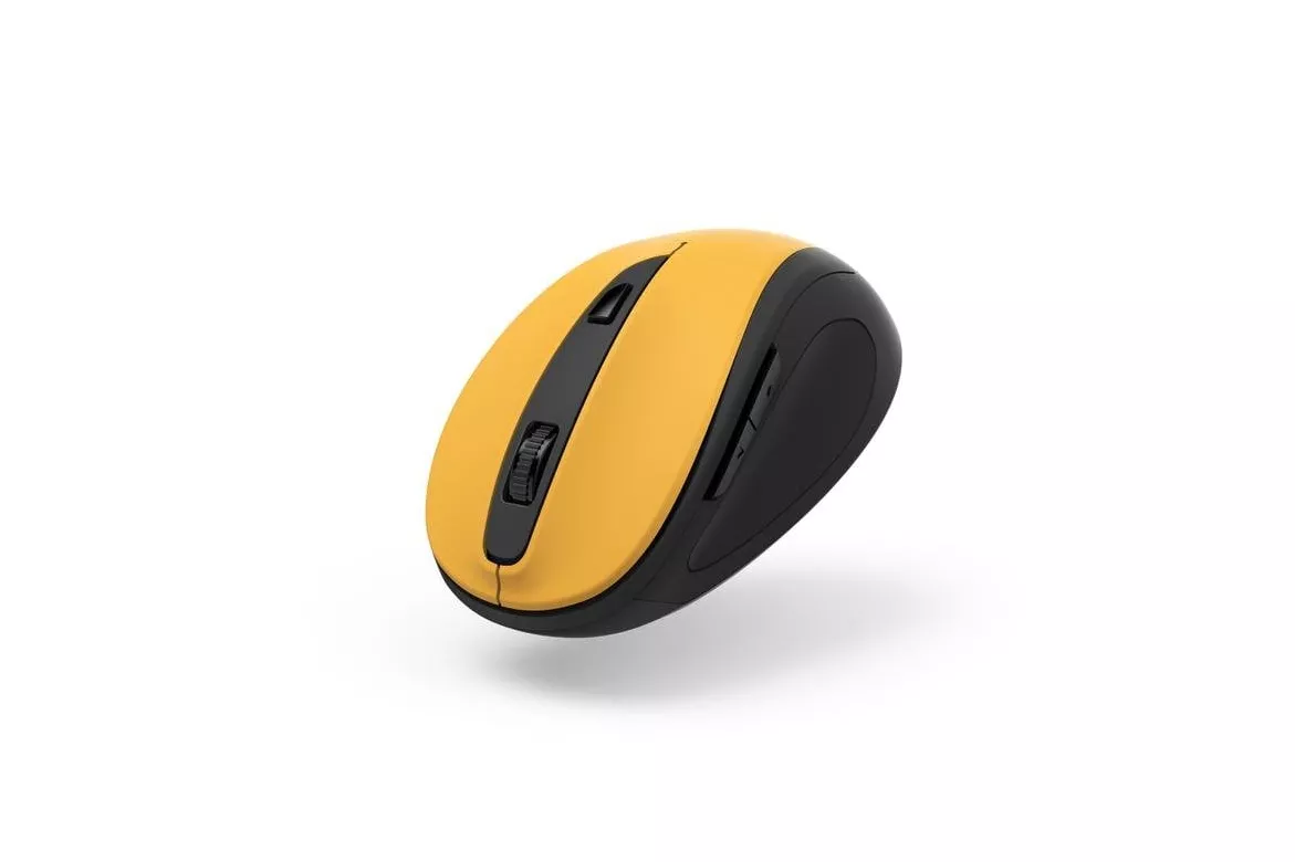 Rat&oacute;n Hama MW-400 V2 inal&aacute;mbrico 1600 DPI negro y amarillo, 6 botones