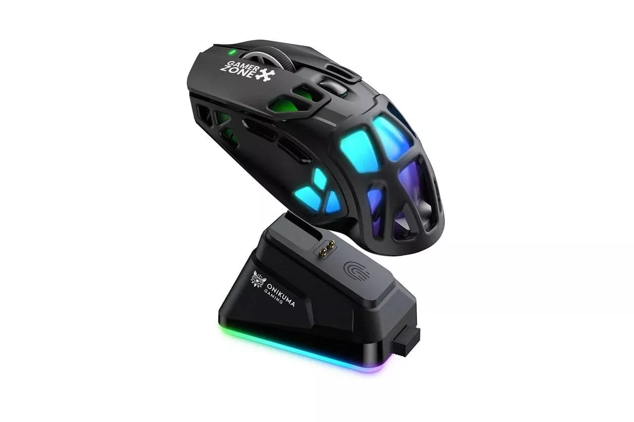 Rat&oacute;n Onikuma DM09 gaming 2,4 GHz/Bluetooth/USB-C 24.000 DPI negro RGB