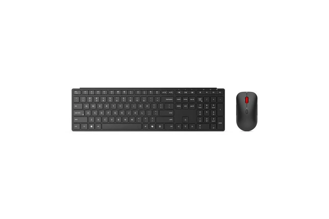 Teclado Lenovo Pro Combo 6000 inal&aacute;mbrico completo con rat&oacute;n ambidiestro y doble conexi&oacute;n