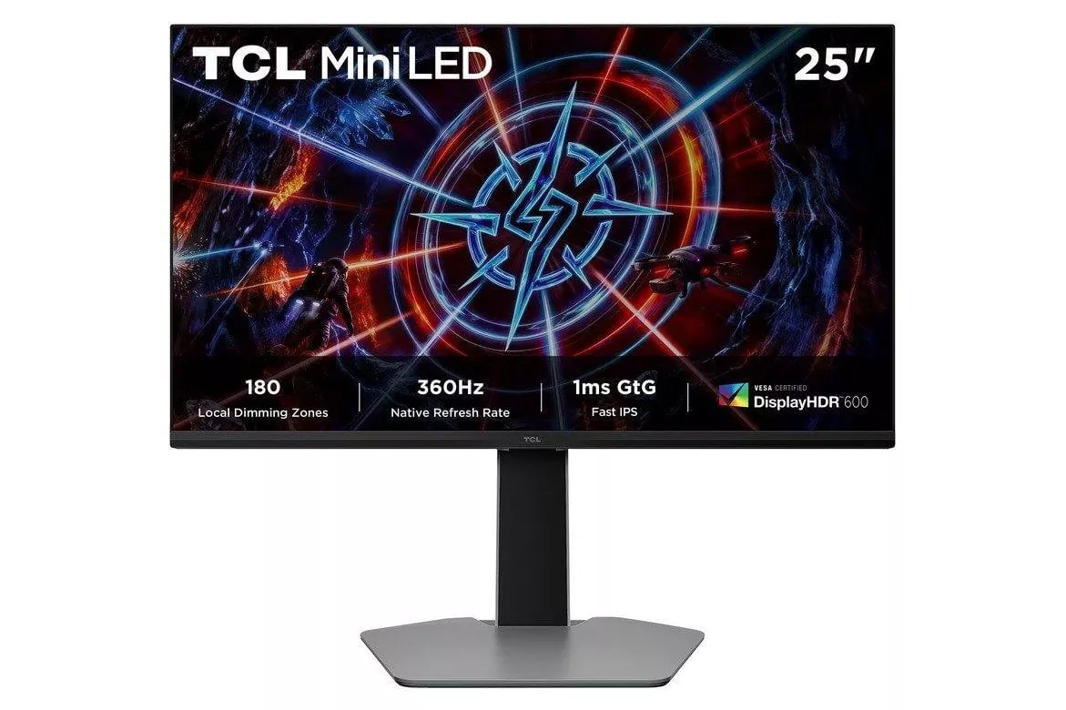 Monitor TCL P2 25P2A Pro 25" QHD 360Hz IPS Mini LED FreeSync Premium ajuste altura