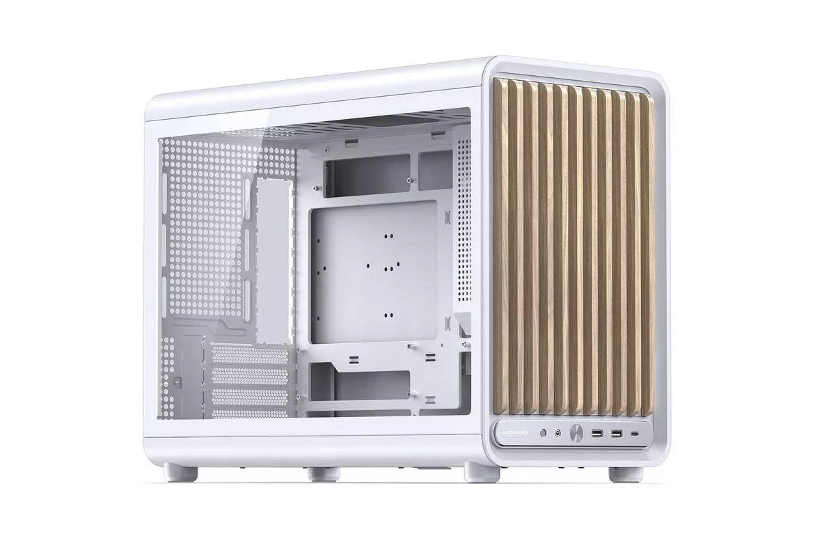 Caja PC Jonsbo D33 Wood Blanco Vidrio Templado