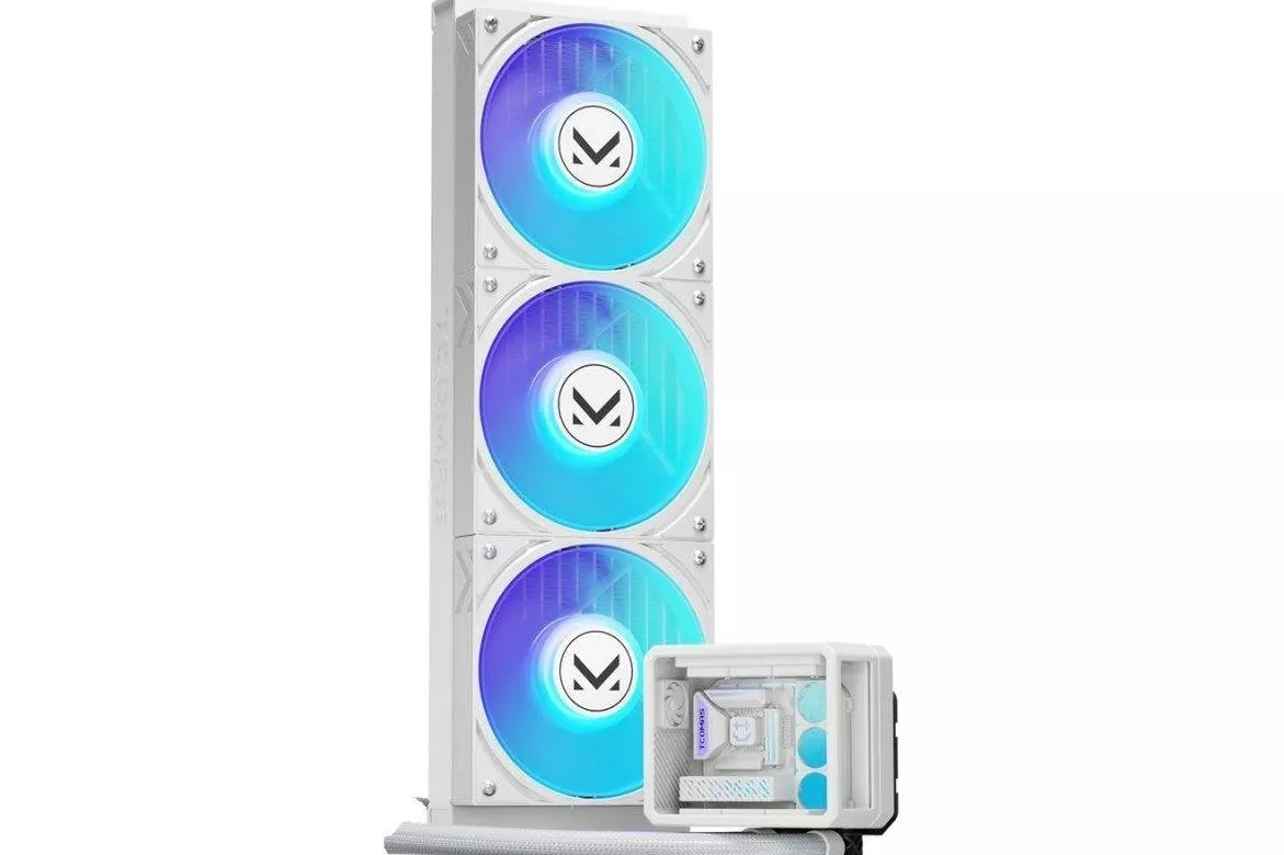 Refrigeraci&oacute;n l&iacute;quida TCOMAS Cube 360 mm 3 ventiladores ARGB con pantalla blanca