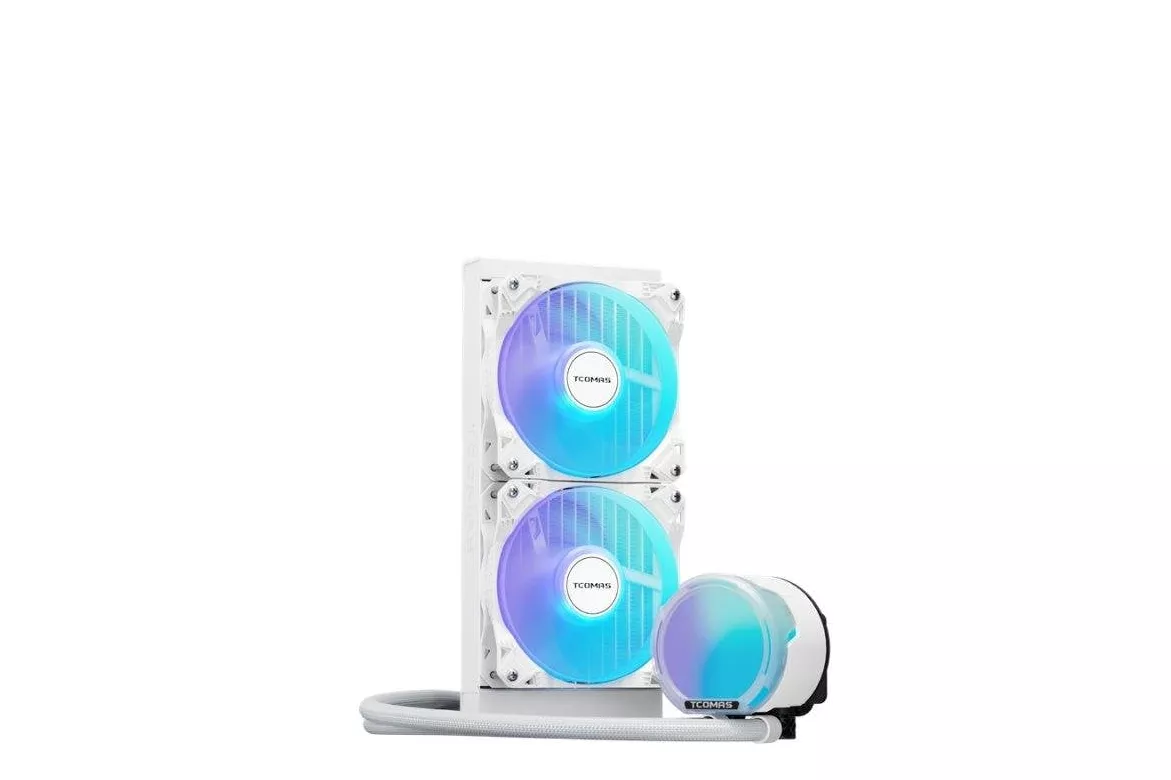 Refrigeraci&oacute;n l&iacute;quida TCOMAS LE100 240 mm 2 ventiladores ARGB blanco