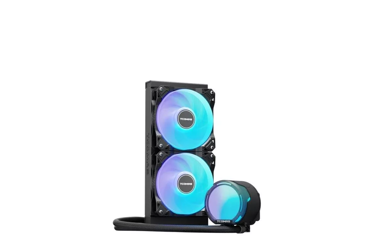 Refrigeraci&oacute;n L&iacute;quida TCOMAS LE100 240 mm 2 ventiladores ARGB Negro