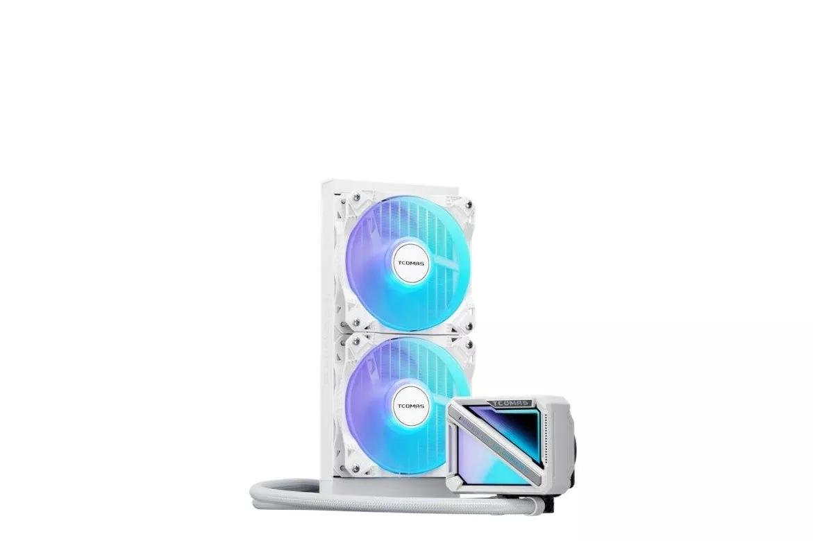 Refrigeraci&oacute;n L&iacute;quida TCOMAS LE200 240 mm 2 Ventiladores ARGB Pantalla Blanca
