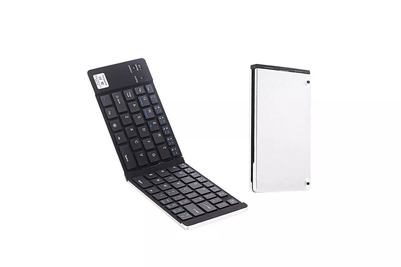 Teclado plegable Dam Electronics 228 Layout ES ultrafino Bluetooth soporte m&oacute;vil