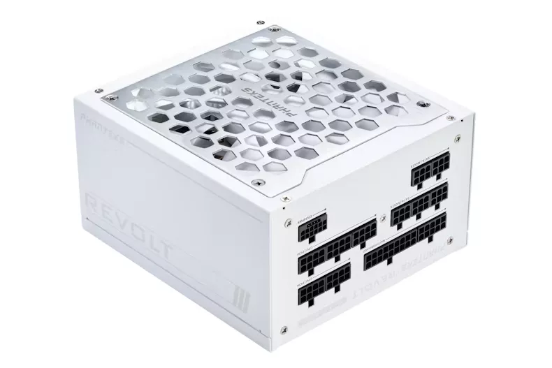 Fuente Modular Phanteks Revolt ATX 3.0 PCIe 5.0 1200W Platinum Branca (Sin Cables Incluídos)