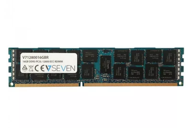 V7 V71280016GBR DDR3 1600MHz PC3-12800 16GB CL11 SERVER ECC REG Server Módulo de Memoria