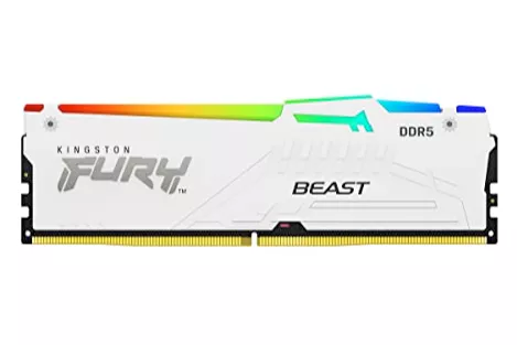 Kingston Fury Beast RGB 32GB DDR5 6000MHz CL30 Blanca - Memoria RAM