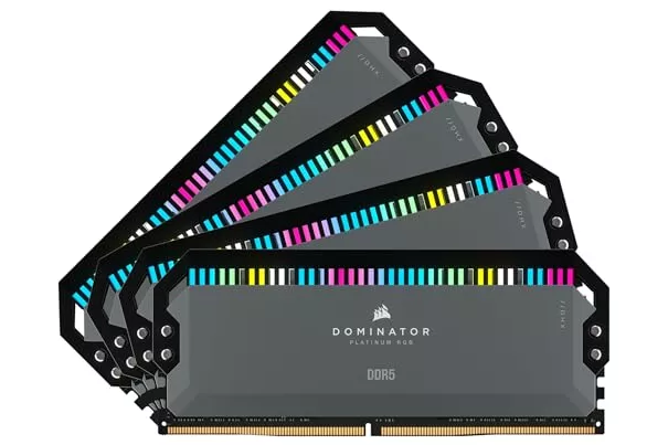 Memoria DDR5 Corsair Dominator Platinum RGB 64GB 4x16GB 5600MHz CL36 EXPO-XMP Gris