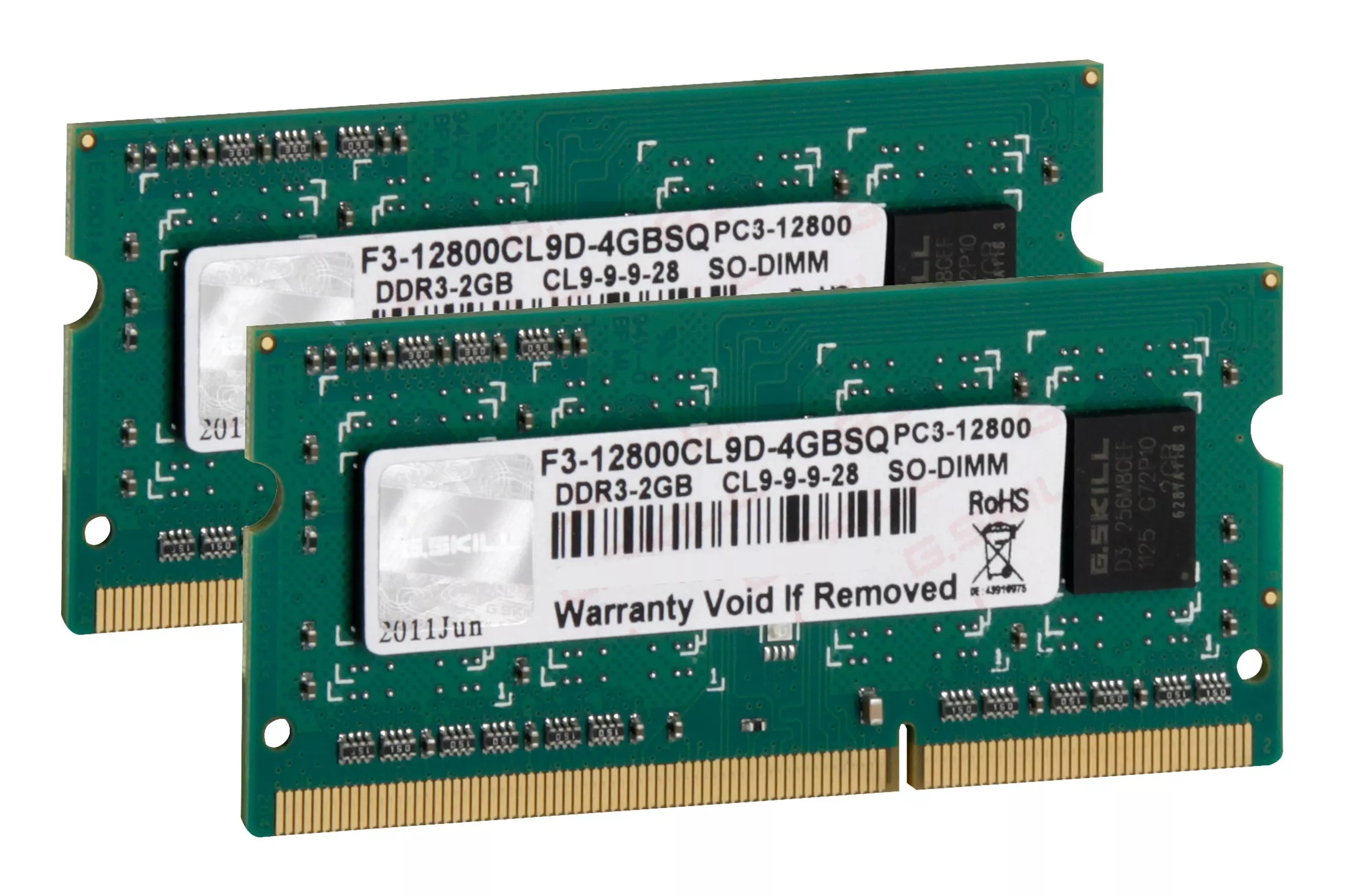 4GB DDR3-1600 SQ módulo de memoria 2 x 2 GB 1600 MHz, Memoria RAM