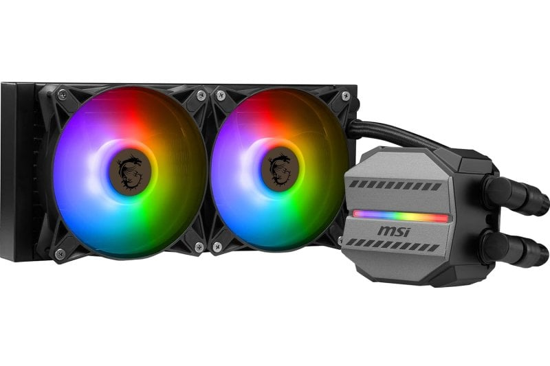 Kit Raffreddamento Liquido UNYKAch AquaStorm 240 - Per CPU Intel/AMD, Display Temperatura, Pompa 2500 RPM, Ventole PWM 1800 RPM, RGB