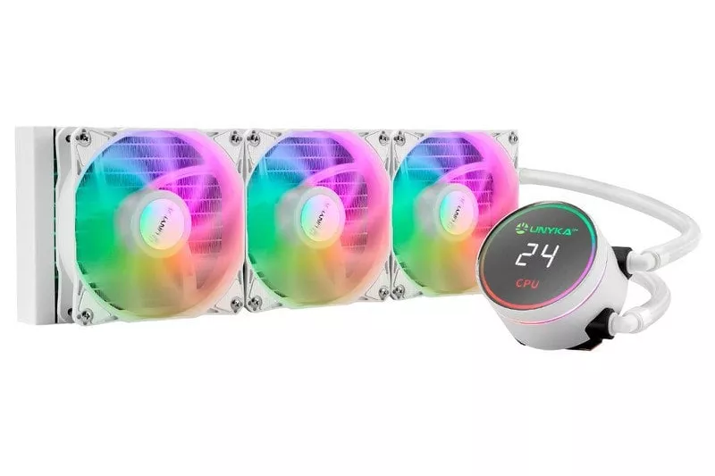 UNYKAch AquaStorm 360 RGB AIO Kit de Refrigeración Líquida Blanca