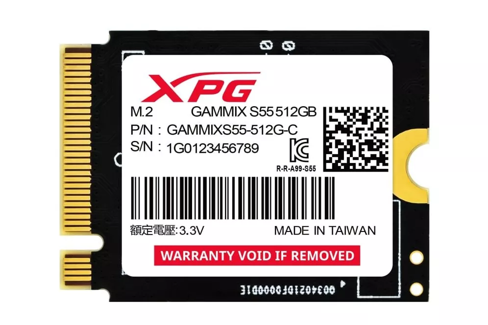 Adata Gammix S55 SSD 512GB M.2 PCIe Gen4 2230