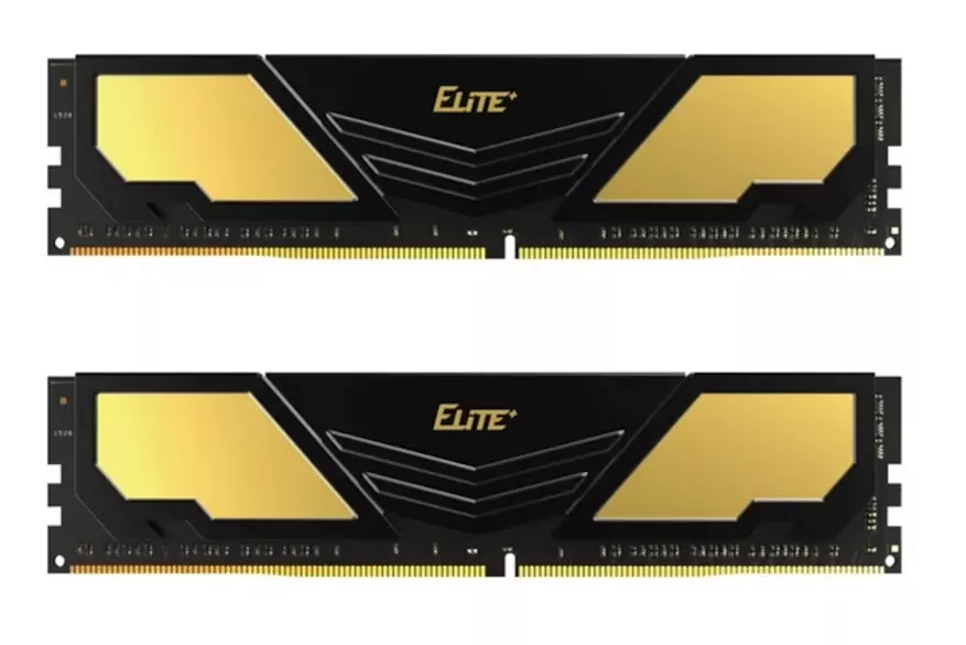 Team Group Kit 8GB (2 x 4GB) DDR4 2666MHz Elite Plus Negro / Dourado CL19