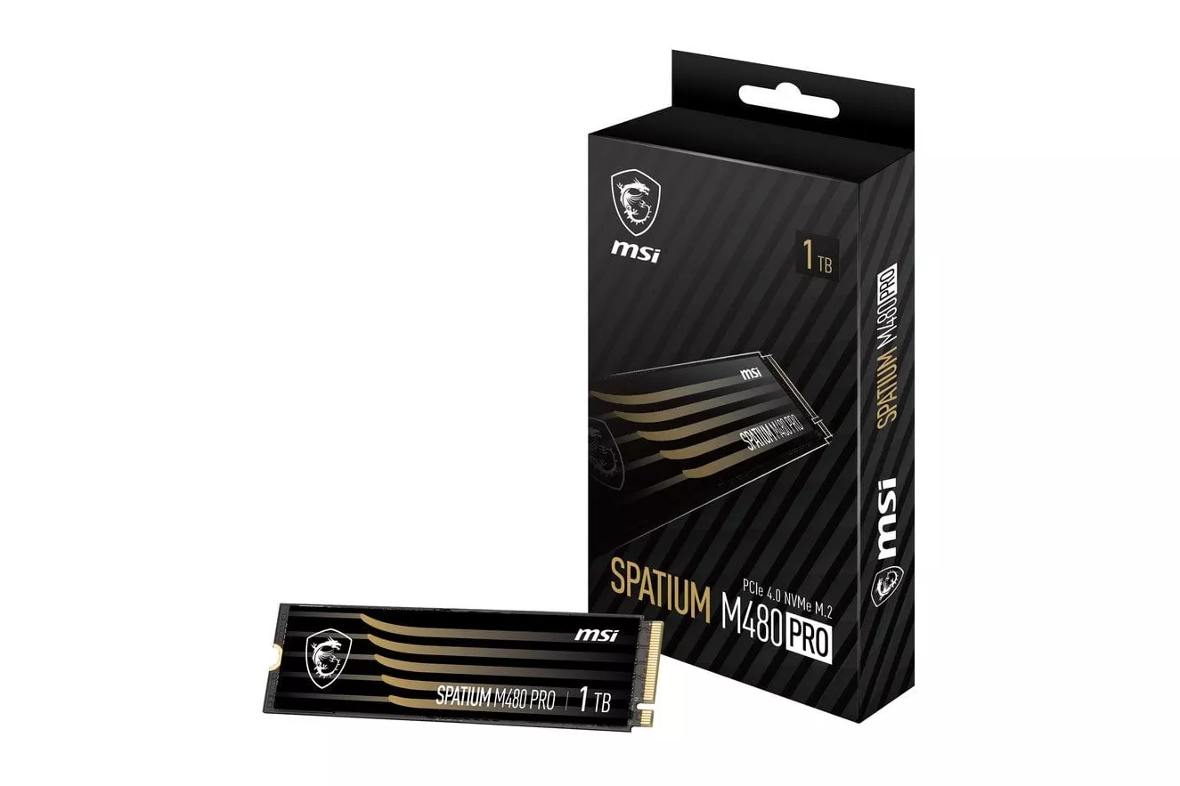 MSI SPATIUM M480 PRO 1TB SSD M.2 PCIe 4.0 NVMe