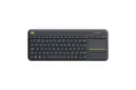 Clavier tactile sans fil Logitech K400 Plus - Clavier - sans fil - 2.4 GHz - Français - noir