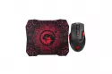 Scorpion M355+G1 Pack Ratón Gaming RGB 6400 DPI + Alfombrilla Negra/Roja