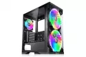 Raijintek Silenos Pro A-RGB Cristal Templado USB 3.0 Negro