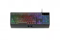 Mars Gaming MK124 Teclado Ergonómico H-Mech FRGB Reposamuñecas Antighosting Español Negro