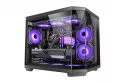 Mars Gaming MC-3TCOREM Caja Gaming Custom MicroATX Triple Cristal Templado Cámara Dual USB-C Negra