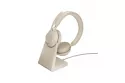 Jabra Evolve2 65 MS Auriculares Bluetooth Beige + Soporte de Carga