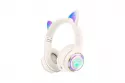 Kinsi AKZ-62 Auriculares Inalámbricos Orejas de Gato RGB Blancos