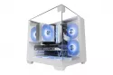 Mars Gaming Mc-visionm Caja Pc Compacta Microatx Triple Cristal Templado Doble Cámara Blanco