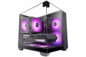 Mars Gaming Mc-visionm Caja Pc Compacta Microatx Triple Cristal Templado Doble Cámara Negro