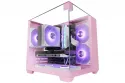 Mars Gaming Mc-visionm Caja Pc Compacta Microatx Triple Cristal Templado Doble Cámara Rosa