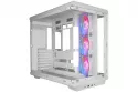 Mars Gaming MC-REV Torre ATX Doble Cristal Templado 3x Ventiladores ARGB Blanca