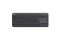 Logitech K400 Plus Touch - Teclado inalámbrico multimedia