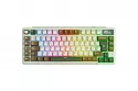 Teclado para Mac y Windows Royal Kludge RKL75 ISO-ES RGB Hot-Swappable Switch Cream Wireless Palm Green