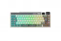 Teclado para Mac y Windows Royal Kludge RKM70 ISO-ES RGB Hot-Swappable Switch Beige Wireless Cyan Purple
