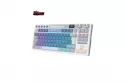 Teclado para Mac y Windows Royal Kludge RKM87 ISO-ES RGB Hot-Swappable Switch Cream Wireless Ocean Blue