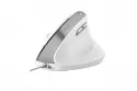 Ratón Trust con cable 2400 DPI vertical ergonómico clics silenciosos 6 botones blanco