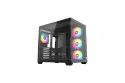 Chasis XYZ TESSERACT X ATX Vidrio Templado 7x120mm ARGB PWM Dual Cámara USB-C Negro/Blanco