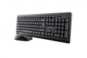 Trust Primo Wireless Deskset Pack Teclado y Ratón Inalámbricos Negro