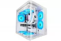 Mars Gaming Mc-curv Caja Gaming Atx Triple Cristal Templado Curvado Doble Cámara Usb-c Blanco